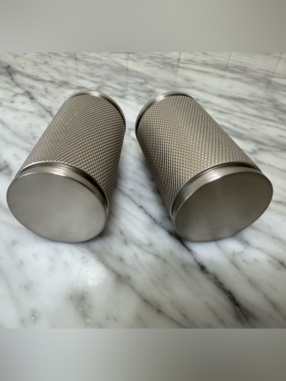 CB2, Brushed Nickel Finial, Curtain Rod End Cap, Set of 2 (A)